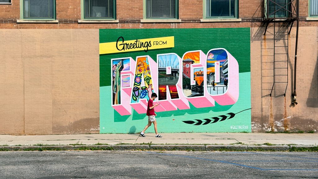 Greetings from Fargo mural